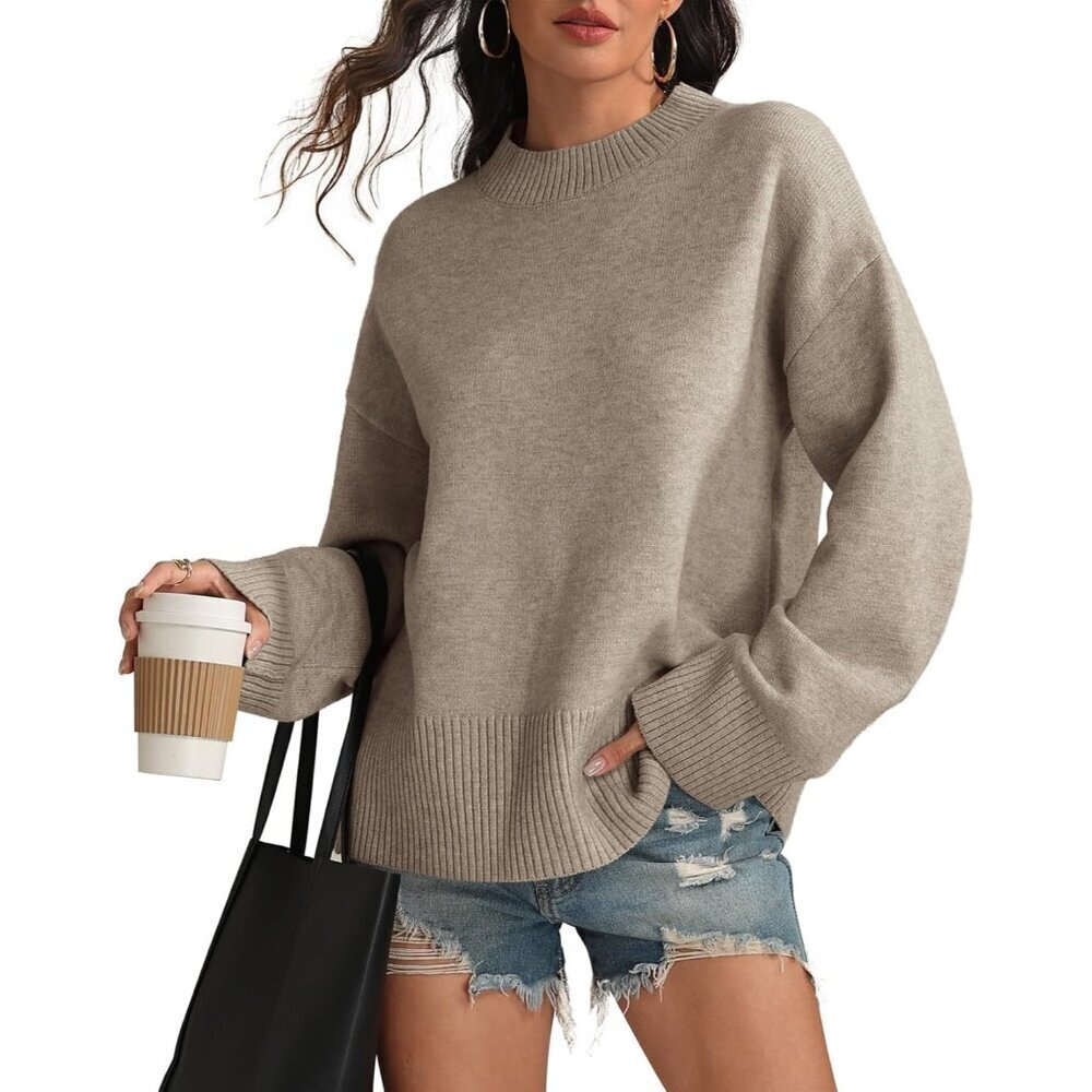 Women’s Knit Sweater Long Sleeve Casual Crewneck Winter Fall Cozy Pullover